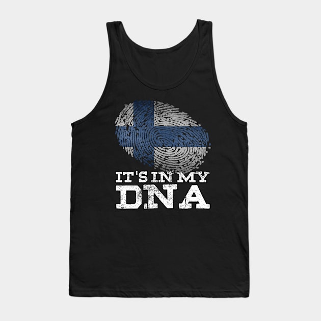 It's In My DNA Finnish Shirt Suomi Finland Flag Gifts Finn Tank Top by Smoothbeats